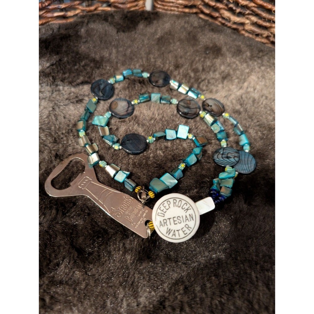 Beaded Necklace Bottle Opener Gift Bar Beer Stocking Stuffer Novelty Joke Party